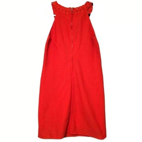 Brand New Women's Max Studio Eyelet Crocheted-Trim Sheath Dress - Picture 2 of 11